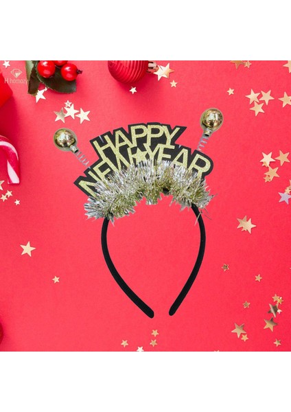 2023 Yeni Yılınız Kutlu Olsun Kafa Bandı Şapkalar Saç Aksesuarı Saç Bantları Çocuklar Için Glitter Dekoratif Unisex Saç Çember Tatil Yetişkinler Festival Doğum Günü, Aureate (Yurt Dışından)