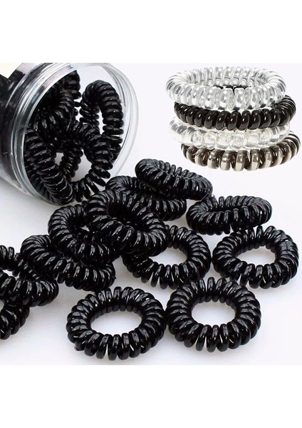 Adet 4.5 cm Spiral Saç Bağları Telefon Tel Kordon Saç Halatlar Kafa Halkası Elastik Bantlar Scrunchies At Kuyruğu Tutucu Saç Aksesuarları (Yurt Dışından)