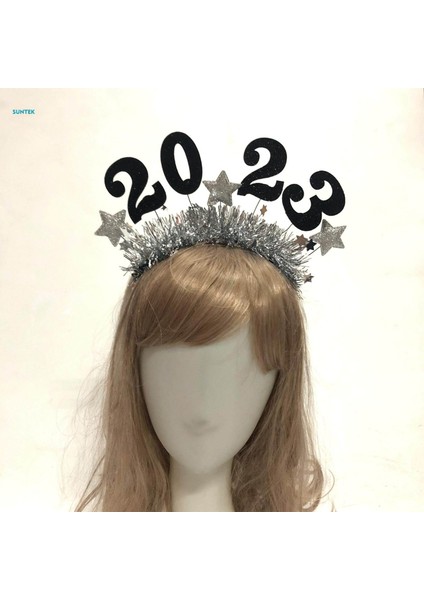 2023 Yeni Yıl Kafa Bandı Saç Çember Süslemeleri Parlayan Payet Sevimli Saç Çember Aksesuarları Yeni Yıl Arifesi Parti Malzemeleri Festivali Karnaval (Yurt Dışından)
