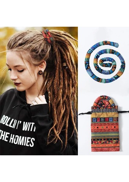Etnik Stiller Saç Halatlar Kravatlar Kafa Bandı Bükülebilir Dreadlocks Uzun At Kuyruğu Firkete Saç Bantları Renkli Saç Şekillendirici Aracı (Yurt Dışından) modelleri