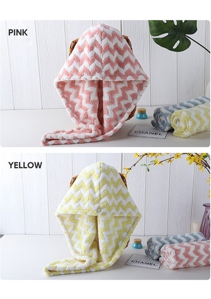 Kadınlar Için Mikrofiber Saç Havlusu Wrap Çizgili Türban Kuru Kabarmaz Saç Havlusu Süper Emici Hızlı Kuruyan Uygun Kıvırcık Uzun (Yurt Dışından) fırsatları