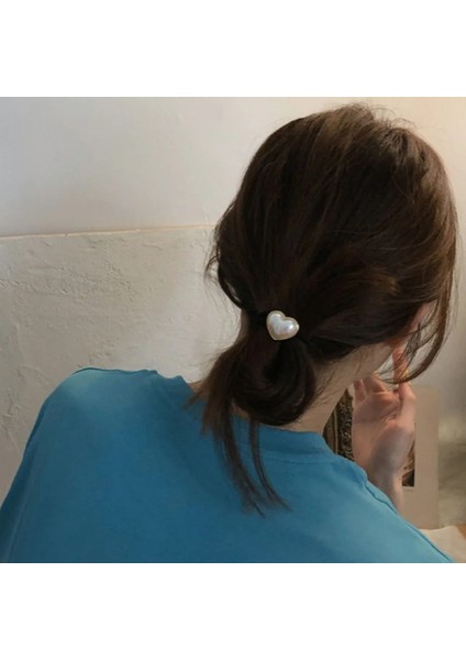 Sevimli 1 Adet Kalp Saç Kravatlar Yüzükler Lastik Bantlar Saç Kız Şapkalar Kore Inci At Kuyruğu Elastik Bant Saç Aksesuarları (Yurt Dışından) modelleri