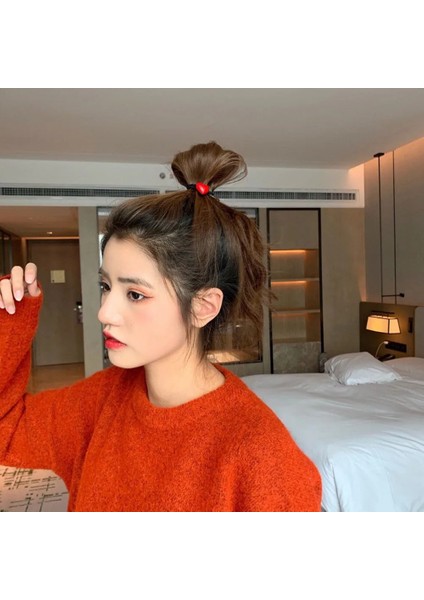 Sevimli 1 Adet Kalp Saç Kravatlar Yüzükler Lastik Bantlar Saç Kız Şapkalar Kore Inci At Kuyruğu Elastik Bant Saç Aksesuarları (Yurt Dışından) fırsatları