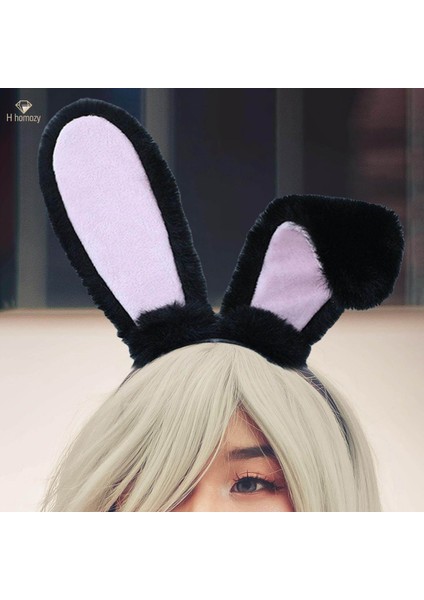 Simülasyon Tavşan Hairbands Cosplay Parti Kostüm Siyah (Yurt Dışından) modelleri