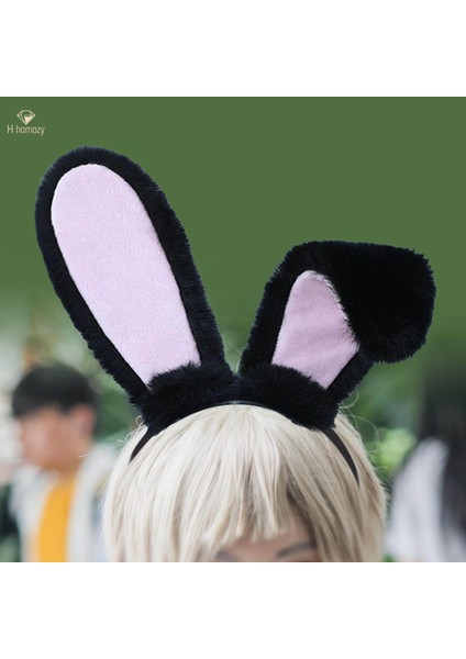 Simülasyon Tavşan Hairbands Cosplay Parti Kostüm Siyah (Yurt Dışından) fırsatları
