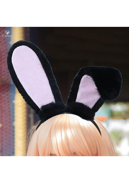 Simülasyon Tavşan Hairbands Cosplay Parti Kostüm Siyah (Yurt Dışından) indirimleri
