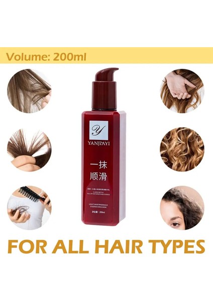 200 ml Yanjiayi Saç Kremi Durulanmayan Saç Kremi Pürüzsüzleştirici Büyülü Saç Bakım Ürünü Onarım Hasarlı Kıvırcık Saçlar Kadınlar Için (Yurt Dışından) fırsatları