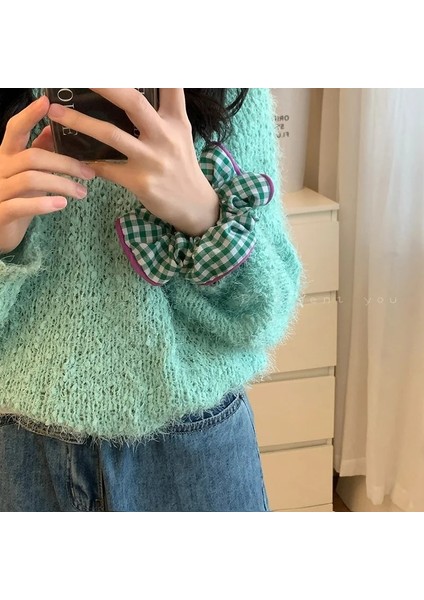 2023 Kore Çiçek Scrunchies Kadın Kızlar Sevimli Çiçek Elastik Saç Lastik Bant Aksesuarları Kravat Saç Halkası Halat Headdress Süs (Yurt Dışından) modelleri