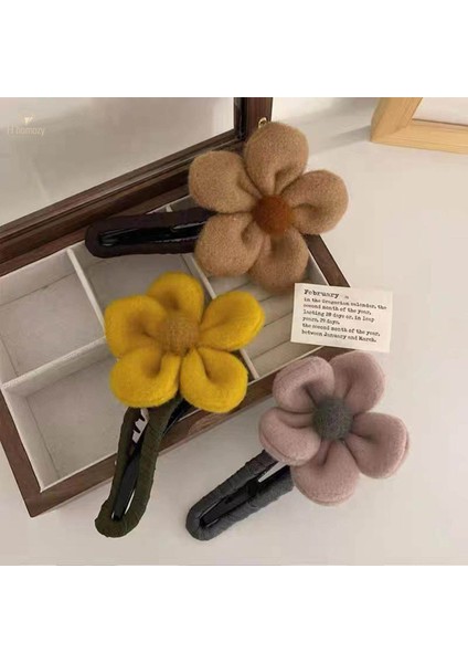 Büyük Çiçek Saç Klip Ördek Gagası Klip Saç Aksesuarları Parti Bayanlar Için Barrette Hairgrips, Sarı (Yurt Dışından) fiyatları
