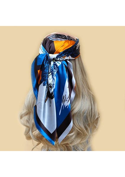 Renkli Başörtüsü Siyah Kare 90*90 Ipek Fular Saten Bandana Cheveux Atkısı Başörtüsü Aksesuarları Kadın Saç Eşarp (Yurt Dışından) indirimleri