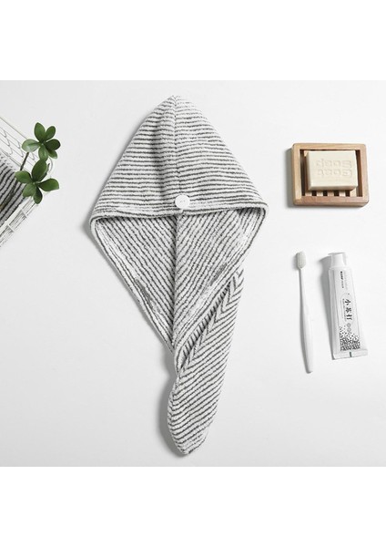 Adet Bambu Kömür Elyaf Saç Havlu Banyo Başlığı Türban Wrap Hızlı Kuru Saç Havlusu Saç Kurutma Için Kadın Kız Banyo Havlusu (Yurt Dışından)