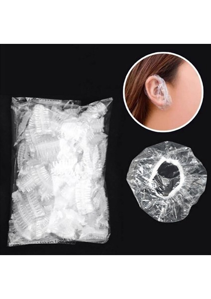 100 Adet Tek Kullanımlık Banyo Duş/boyama Saç Kulak Koruyucu, Salon/ev Kullanımı Için Su Geçirmez Kulak Koruyucu Kapak Kapakları (Yurt Dışından) fırsatları