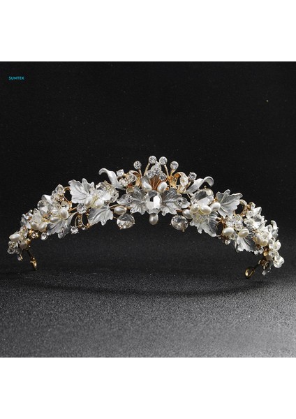 Nişan Için Zarif Gelin Kafa Bandı Saç Bandı Saç Aksesuarları (Yurt Dışından)