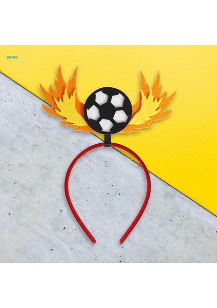 Futbol Kafa Bandı Hairband Spor Yarışması Headdress Dekorasyon Futbol Partisi Saç Çember Festival Saç Aksesuarı Fotoğraf Prop, Alev (Yurt Dışından)