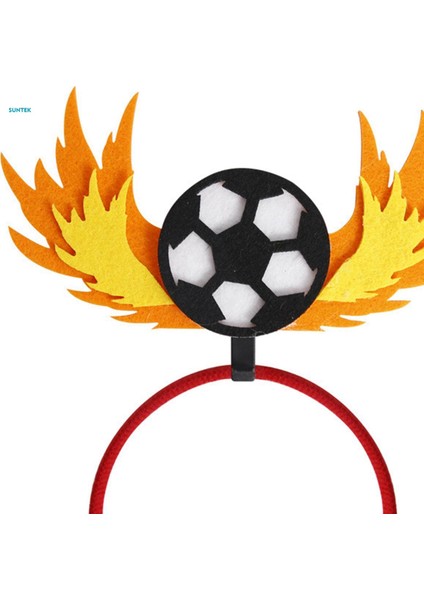 Futbol Kafa Bandı Hairband Spor Yarışması Headdress Dekorasyon Futbol Partisi Saç Çember Festival Saç Aksesuarı Fotoğraf Prop, Alev (Yurt Dışından) fırsatları