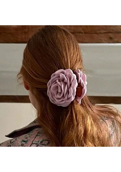 Y2K Düz Renk Çiçek Kadın Saç Tokası Moda Lüks 2023 Ziyafet Kulübü Parti Köpekbalığı Klip Kadınlar Için Yeni Şapkalar Aksesuarları (Yurt Dışından)