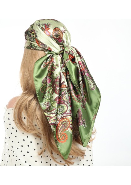 Vintage Paisley Ipek Eşarp Kadın Moda Tasarımcısı Kafa/saç Atkılar 90*90 cm Başörtüsü Bandana Cheveux Fular Femme 90X90 cm (Yurt Dışından) indirimleri