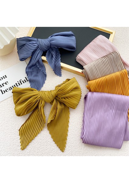 Çeşitli Renkler Kare Eşarp Moda Tasarımı Ipek Pilili Boyun Aşınma Eşarp Hediye Olarak Buruşuk Saç Eşarp Fular Saten Başörtüsü Bandana (Yurt Dışından) fiyatları