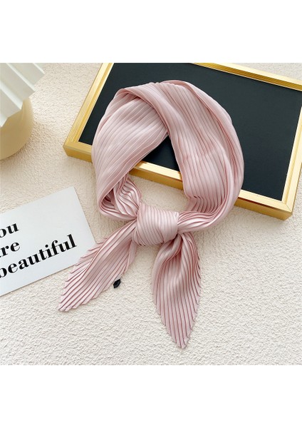 Çeşitli Renkler Kare Eşarp Moda Tasarımı Ipek Pilili Boyun Aşınma Eşarp Hediye Olarak Buruşuk Saç Eşarp Fular Saten Başörtüsü Bandana (Yurt Dışından) indirimleri