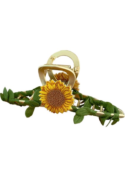 Kadınlar Büyük Ayçiçeği Çiçek Saç Pençe Firkete Klipler Saç Şekillendirici Kadın Kızlar Saç Aksesuarları 2022 Metal Tutucu Headdress (Yurt Dışından) modelleri