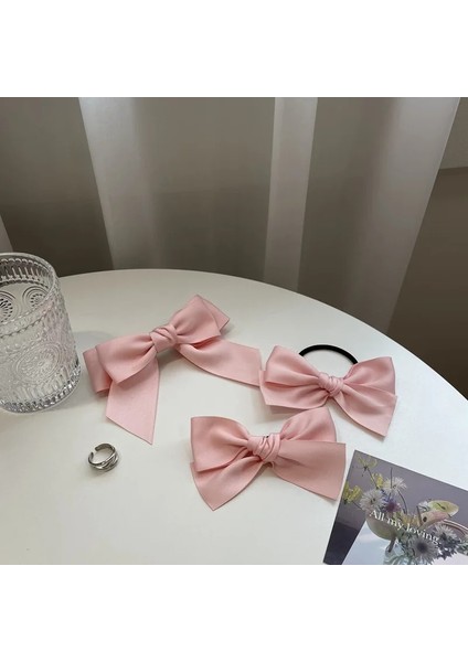 Süper Pembe ve Yumuşak Ilkbahar ve Yaz Yeni Ins Tatlı Kız Yay Saç Tokası Üst Klip Bahar Klipsi Ördek Gagası Klip Saç Halat Lastik Bant (Yurt Dışından) fırsatları