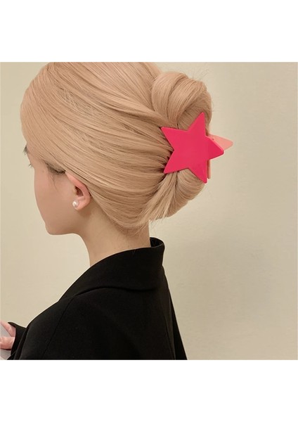Yeni Kadın Pentagram Y2K Büyük Parlak Beş Köşeli Yıldız Saç Tokası Pençe Akrilik Asetik Asit Köpekbalığı Klip Kore Klip Saç Aksesuarları (Yurt Dışından) indirimleri