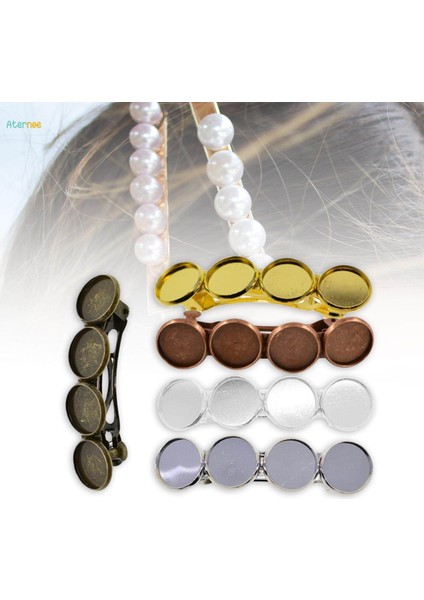 5 Parça Metal Saç Klipleri Boş Yuvarlak Tepsi Tabanlı Saç Tokaları 12MM (Yurt Dışından) modelleri