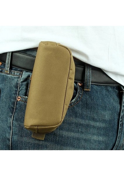 Haki-Taktik Naylon Açık Güneş Gözlüğü Durumda Taşınabilir Fermuar Molle Edc Kılıfı Kamp Gözlüğü Kutusu Bel Askeri Avcılık Asılı Çanta (Yurt Dışından)