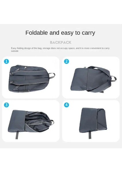 Lacivert-Açık Hava Rahat Spor Sırt Çantası Hafif Büyük Kapasiteli Katlanır Çanta Kamp Seyahat Yürüyüş Erkek Kadın Su Geçirmez Sırt Çantası (Yurt Dışından) modelleri