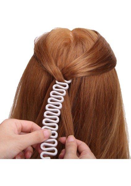 Myyeah Saç Örgü Aracı Kemik Braider Rulo Büküm Şekillendirici Bun Maker Örgü Rulo Bant Aksesuarları-Siyah (Yurt Dışından) modelleri