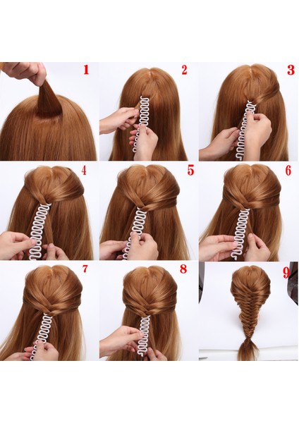 Myyeah Saç Örgü Aracı Kemik Braider Rulo Büküm Şekillendirici Bun Maker Örgü Rulo Bant Aksesuarları-Siyah (Yurt Dışından) fırsatları