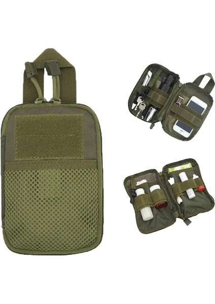 Armygreen-Askeri Edc Molle Kese Örgü Araçları Aksesuar Torbalar 1000D Naylon Taktik Bel Av Çantaları Açık El Feneri Dergi Cebi (Yurt Dışından)