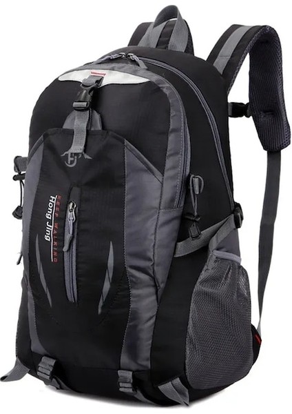 Siyah-Su Geçirmez Unisex Açık Yürüyüş Sırt Çantası Seyahat Trekking Çantaları Tırmanma Balıkçılık Kamp Sırt Çantası Büyük Kapasiteli Spor Sırt Çantası (Yurt Dışından)