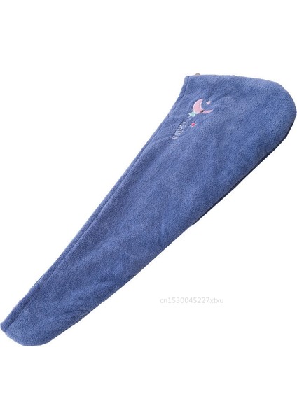 Kadın Kız Sihirli Emici Mikrofiber Duş Başlığı Havlu Banyo Şapkaları Kuru Saç Bonesi Hızlı Kuruyan Yumuşak Bayan Uzun Kalın Saç Türban (Yurt Dışından)