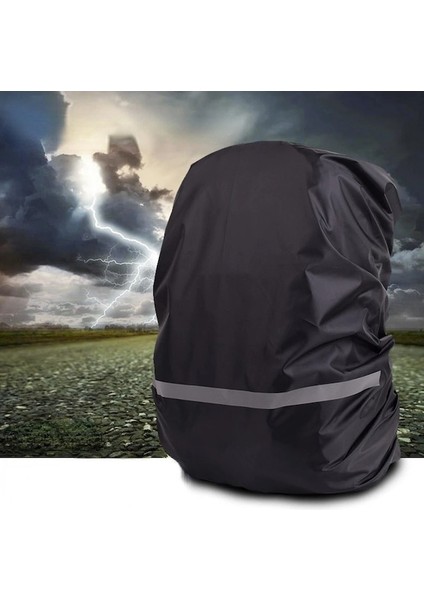 Diğer-Sarı Bir Sırt Çantası Yağmur Kılıfı Açık Seyahat Yürüyüş Tırmanma Çanta Kılıfı Güvenlik Yansıtıcı Şeritli Katlanabilir Su Geçirmez Yağmur Kılıfı Çanta Kılıfı (Yurt Dışından) indirimleri