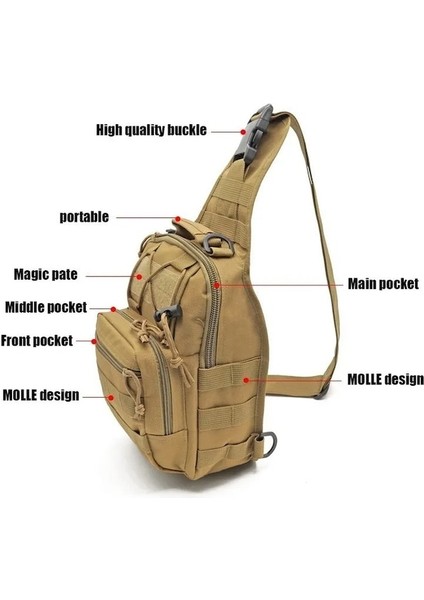 Armygreen-Taktik Omuz Sırt Çantası Rover Edc Açık Askeri Sling Çanta Su Geçirmez Yürüyüş Kamp Paketi Aralığı Çanta Avcılık Ordu Sırt Çantası (Yurt Dışından) modelleri