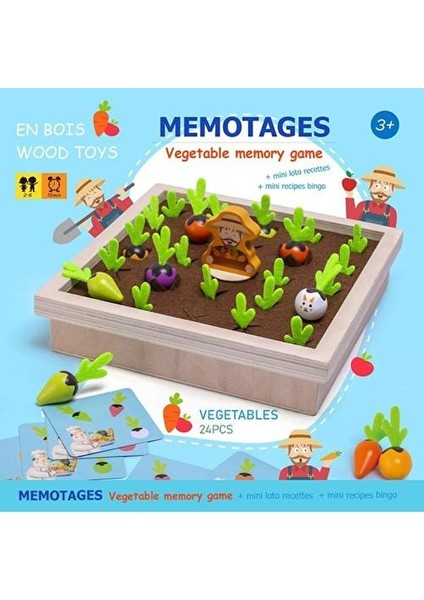 Ww Ahşap Turp Çiftlik Oyunu Montessori Oyuncaklar Bulmaca Eğlenceli Satranç Tahtası Oyunları Yaş 3+ Color & Amp Şekil - Renkli (Yurt Dışından)