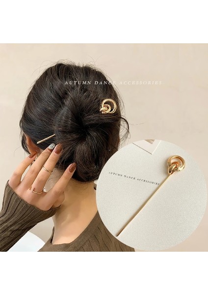 Yeni Kadın Saç Sopa Saç Aksesuarları Kızlar Metal Tokalar Retro Tek Kelime Firkete Sadelik Saç Bantları Şapkalar Süsler (Yurt Dışından)