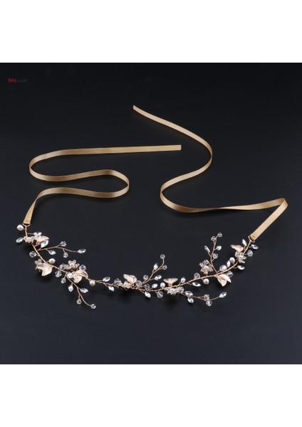 Altın Gelin Düğün Taklidi Kafa Bandı Başlığı Aksesuarı (Yurt Dışından)
