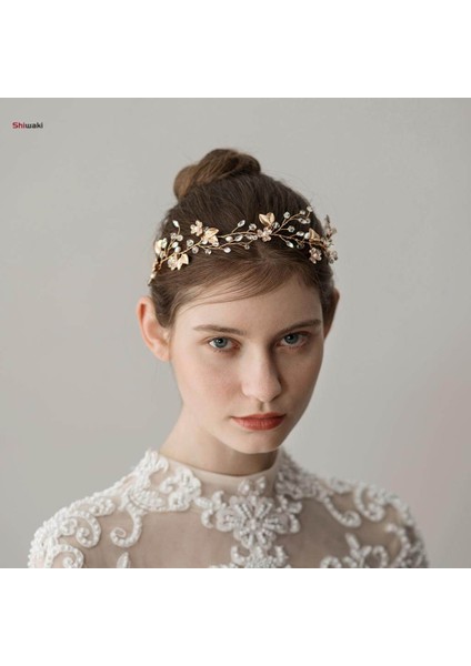 Altın Gelin Düğün Taklidi Kafa Bandı Başlığı Aksesuarı (Yurt Dışından) fiyatları