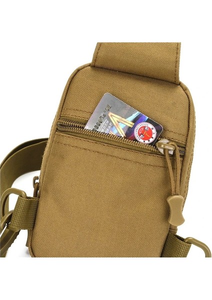 Tan-Taktik Göğüs Çantası Askeri Trekking Paketi Edc Spor Çantası Omuz Çantası Crossbody Paketi Saldırı Kılıfı Yürüyüş Bisiklet Kamp Için (Yurt Dışından)