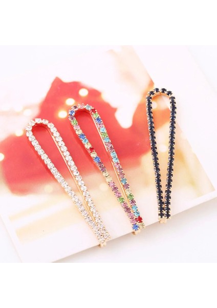 Kadın Kristal Rhinestone Saç Klipleri Moda Tokalar Alaşım Barrette Kız Saç Aksesuarları Şekillendirici Araçları (Yurt Dışından) modelleri