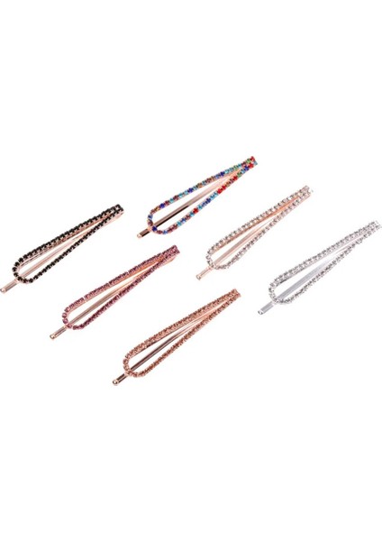 Kadın Kristal Rhinestone Saç Klipleri Moda Tokalar Alaşım Barrette Kız Saç Aksesuarları Şekillendirici Araçları (Yurt Dışından) fırsatları