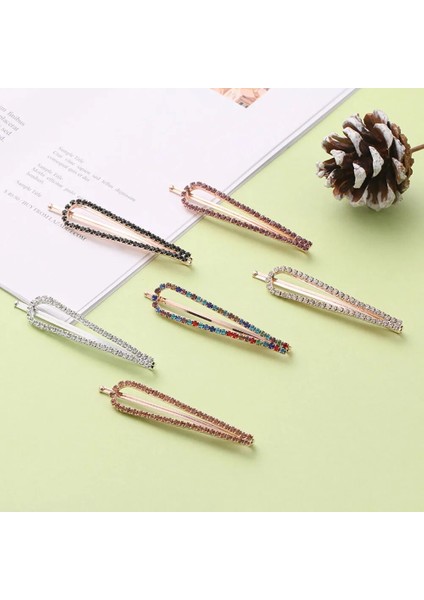Kadın Kristal Rhinestone Saç Klipleri Moda Tokalar Alaşım Barrette Kız Saç Aksesuarları Şekillendirici Araçları (Yurt Dışından) indirimleri