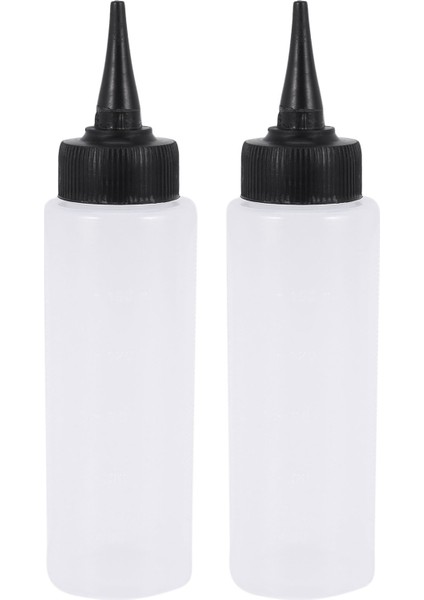 2x 150 ml Salon Saç Rengi Ölçüm Aplikatör Şişe Ölçeği Kuaförlük Aracı (Yurt Dışından)