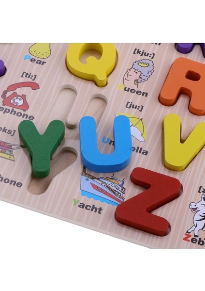 Suntek Çocuklar Için Ahşap Yapboz Karikatür Yapbozu Eğitici (Yurt Dışından)