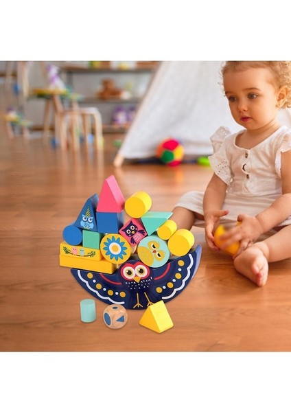 Suntek Çocuk Montisorri Baykuş Denge Yapı Taşı Oyunu Duyusal (Yurt Dışından)