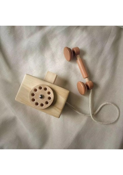Suntek Hazırlanmış Ahşap Telefon Oyuncak Erken Eğitim Rol (Yurt Dışından)