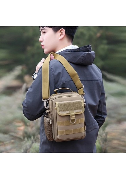 Kahverengi-Taktik Askeri Bel Çantası Molle Açık Çanta Su Geçirmez Ordu Kamp Seyahat Yürüyüş Trekking Avcılık Omuz Çantaları X352A (Yurt Dışından)