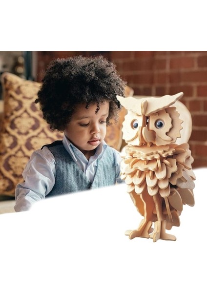 3D Ahşap Baykuş Bulmacası Jigsaw Woodcraft Kit Dıy Inşaat Bulmaca Oyuncakları Çocuklar Için (Yurt Dışından) modelleri